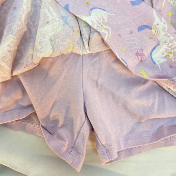 Cat & Jack Unicorn Skort Kids Size L 10 12 Pull On Gathered‎ Pleat Knit Kidcore - Picture 5 of 6